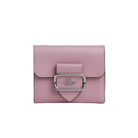 COACH LEATHER MORGAN WALLET IN SILVER/TULIP - Picture 1 of 4